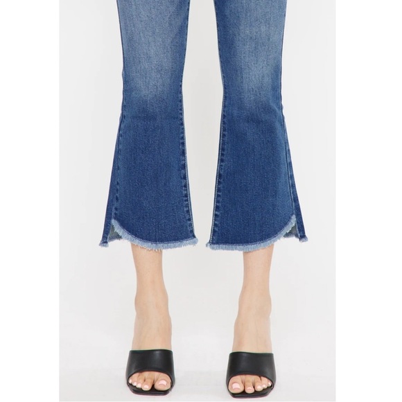 KanCan Aida Mid Rise Cropped Flare Jeans - Picture 6 of 10